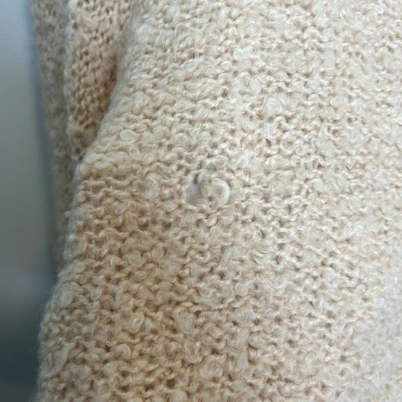 Anthro HWR Cardigan Mohair Sweater Large Dusty Pink 3/4 Sleeve Button-front - Picture 8 of 15